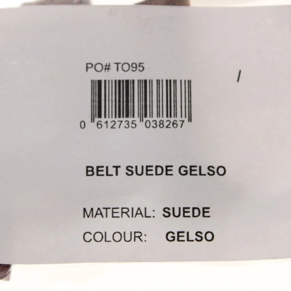 Di Bianco NWT Cut to Size Dress Belt In Solid Brown Suede Leather One Size
